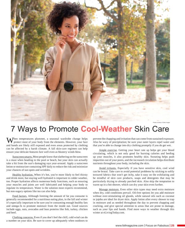 7 ways to promote cool weather skin care