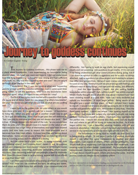 fall 2016 pg 14 Journey to goddess continues